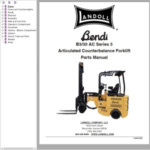 Landoll Bendi B3-30 AC Series 5 Parts Manual F-663-0921