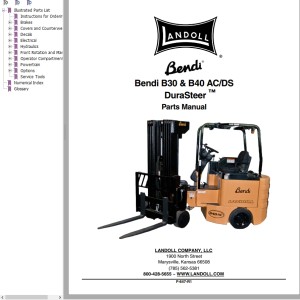 Landoll Bendi B30 B40 AC DS Parts Manual F-647-R1