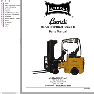 Landoll Bendi B30 B40 AC Series 6 Parts Manual F-1082-0720