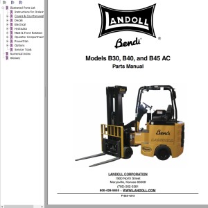 Landoll Bendi B30 B40 B45 AC Parts Manual F-523-1213