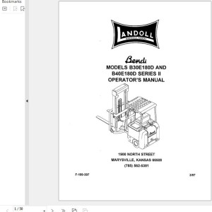 Landoll Bendi Series II Operator's Manual