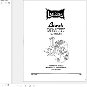 Landoll Bendi Series II Parts Manual