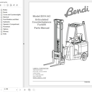 Landoll Bendi B314 AC Parts Manual F-953-0122