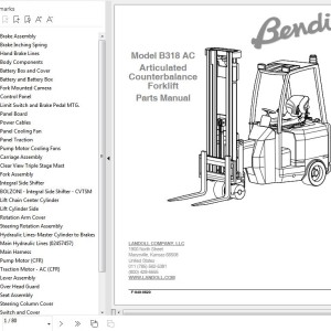 Landoll Bendi B318 AC Parts Manual F-949-0620
