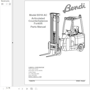 Landoll Bendi B318 AC Parts Manual F-949-0719
