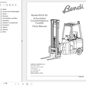 Landoll Bendi B318 AC Parts Manual F-949-1122