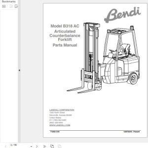Landoll Bendi B318 AC Parts Manual F-949-1218