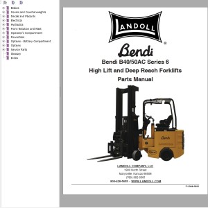 Landoll Bendi B40 B50 AC Series 6 Parts Manual F-1084-0621