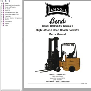 Landoll Bendi B40 B50 AC Series 6 Parts Manual F-1084-1120