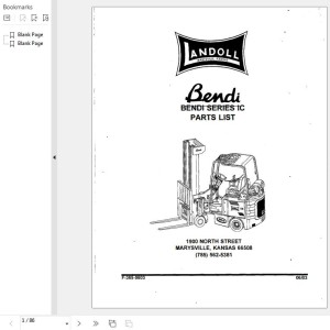 Landoll Bendi B40 IC Series Parts Manual