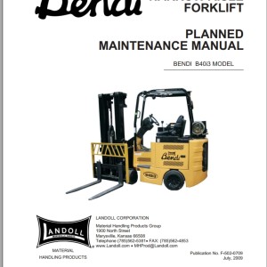 Landoll Bendi B40i3 Maintenance Manual