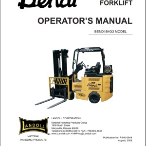 Landoll Bendi B40i3 Operators Manual F-500-0808