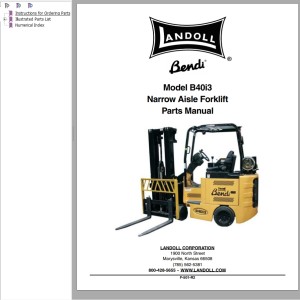 Landoll Bendi B40i3 Parts Manual F-501-R2