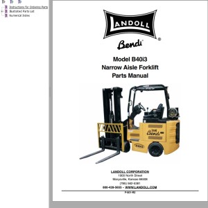 Landoll Bendi B40i3 Parts Manual F-501-R261611