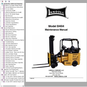 Landoll Bendi B40i4 Maintennance Manual