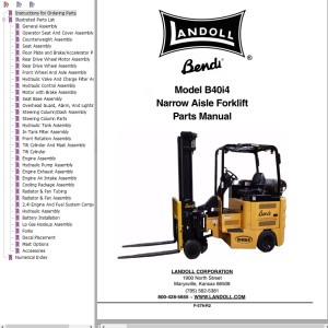 Landoll Bendi B40i4 Parts Manual F-579-R2