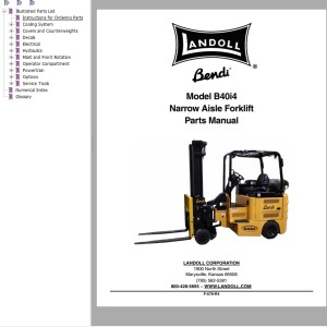 Landoll Bendi B40i4 Parts Manual F-579-R4