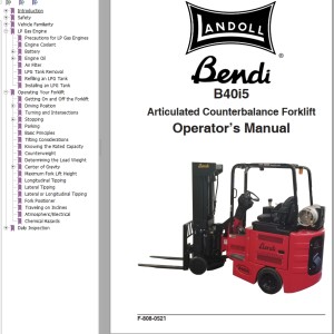 Landoll Bendi B40i5 Operators Manual F-808-0521
