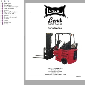 Landoll Bendi B40i5 Parts Manual F-807-0422