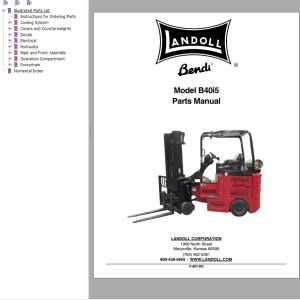 Landoll Bendi B40i5 Parts Manual F-807-R0
