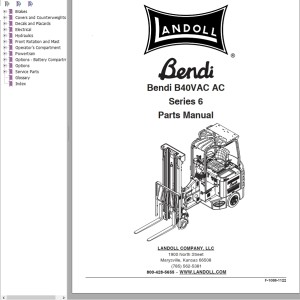 Landoll Bendi B40VAC AC Series 6 Parts Manual F-1088-1122
