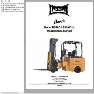 Landoll Bendi B55AC B55AC HL Maintennance Manual F-594-R1