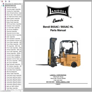 Landoll Bendi B55AC B55AC HL Parts Manual F-596-R1