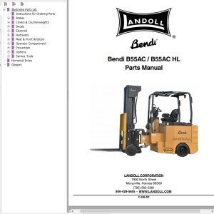 Landoll Bendi B55AC B55AC HL Parts Manual F-596-R2