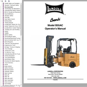 Landoll Bendi B55AC Operators Manual F-595-R0