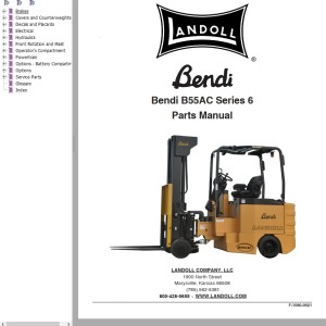 Landoll Bendi B55AC Series 6 Parts Manual F-1086-0921