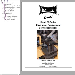 Landoll Bendi DC Series Boring Instructions F-609-R1