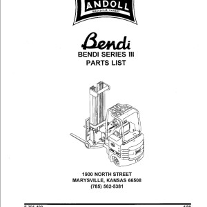 Landoll Bendi Series III Parts List F-301-400