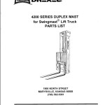 Landoll Drexel 4200 Series Duplex Mast Parts List F-408-0405