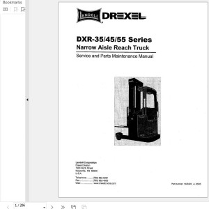 Landoll Drexel DXR MDR Service And Parts Maintenance Manual