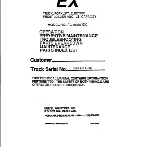 Landoll Drexel FL 40 60 EX Parts Manual