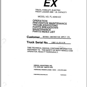 Landoll Drexel FL 40 60 EX Parts Manual 13897-11