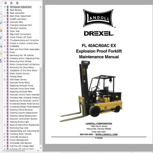 Landoll Drexel FL 40 AC 60 AC EX Maintenance Manual