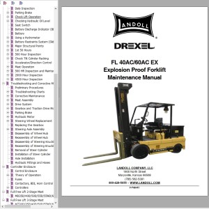 Landoll Drexel FL 40 AC 60 AC EX Maintenance Manual F-748-R1