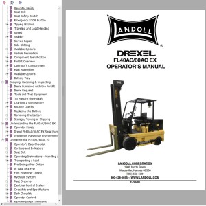 Landoll Drexel FL 40 AC 60 AC EX Operators Manual F-749-R0