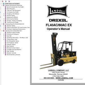Landoll Drexel FL 40 AC 60 AC EX Operators Manual F-810-R0