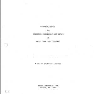 Landoll Drexel FL 60 EX Technical Manual 50102