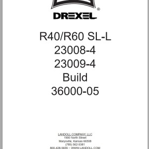 Landoll Drexel R40 R60 SL-L Parts Manual F-1124-0989