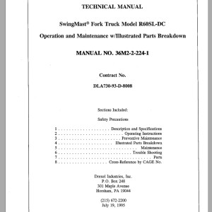 Landoll Drexel R40SL CBD Technical Manual 36M2-2-224-1