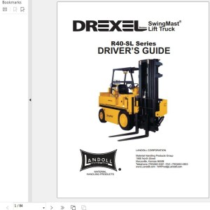 Landoll Drexel R40SL Driver's Gduide Manual 1417070