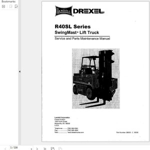 Landoll Drexel R40SL Series Service And Parts Maintenance Manual