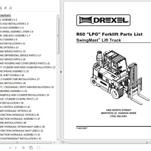 Landoll Drexel R60 LPG Parts Manual