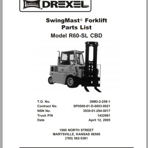 Landoll Drexel R60-SL CBD Part List 1422981