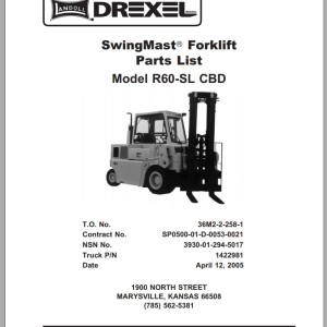 Landoll Drexel R60-SL CBD Part Manual 1422981