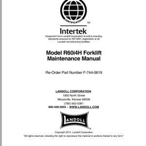 Landoll Drexel R60i4H Part Manual F-744-0619