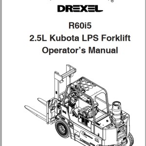 Landoll Drexel R60i5 2.5L Kubota LPS Operator's Manual F-1029-0221